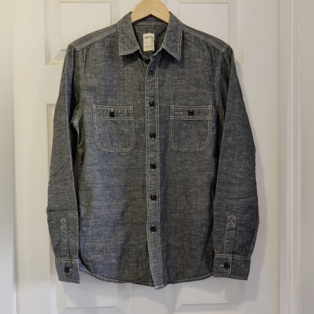 AG Jeans Men's Size S Chambray Long Sleeve Shirt